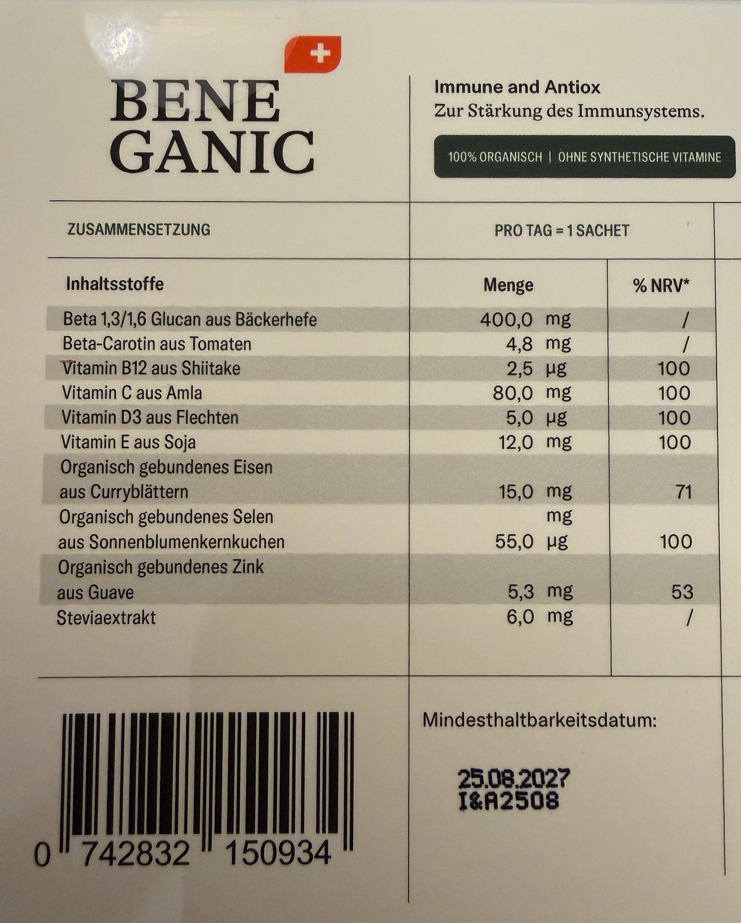 Beneganic IMMUNE & ANTIOX - 20 Sachets