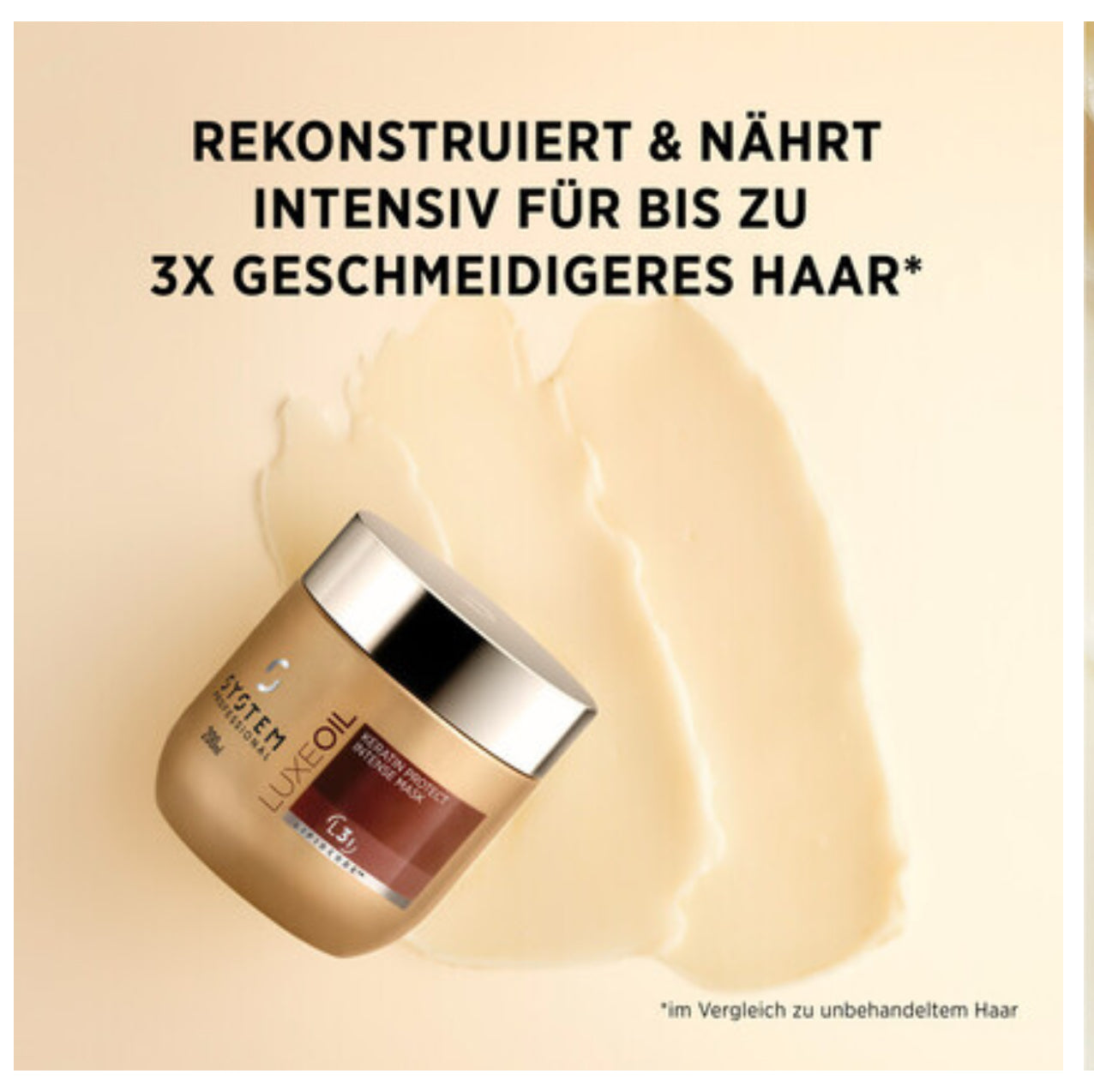 System Professional Luxe Oil Keratin Protect Intense Mask 200 ml - Rekonstruiert & Nährt intensiv für 3x geschmeidiges Haar