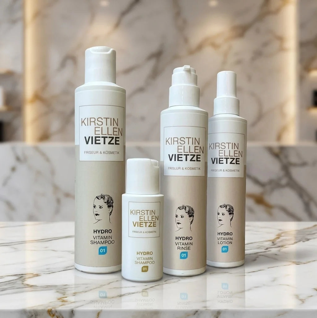 Pflegeprodukte im Editorial-Setup